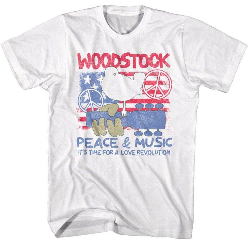 Woodstock Star-Spangled Peace & Music Men’s T Shirt