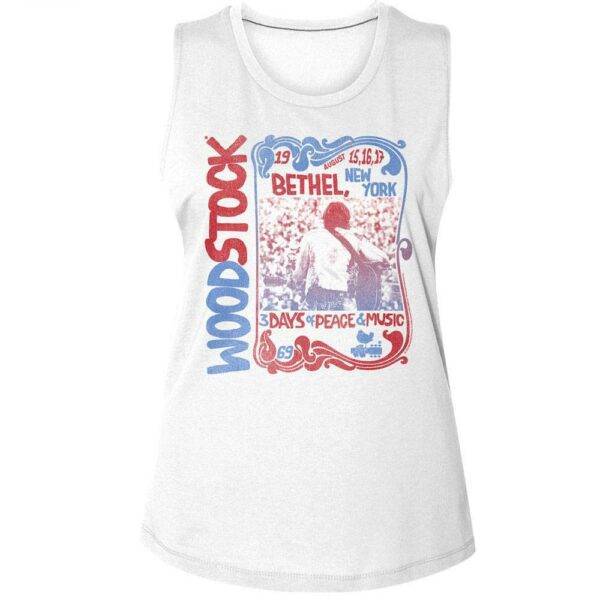 Woodstock Festival Poster Women’s Tank