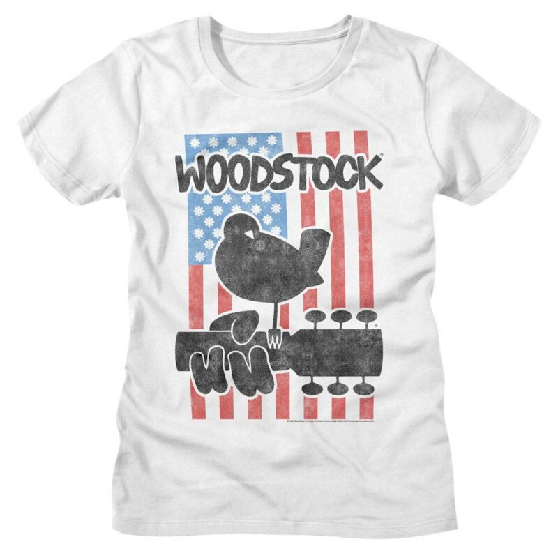 Woodstock Star-Spangled Flower Power Women’s T Shirt