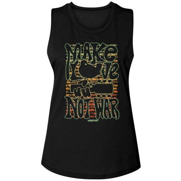 Woodstock Make Love Not War Women’s Tank Top