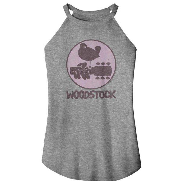 Woodstock Dove Guitar Logo Women’s Rocker Tank Top