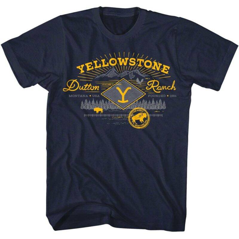 Yellowstone Montana Mountains Men’s T Shirt