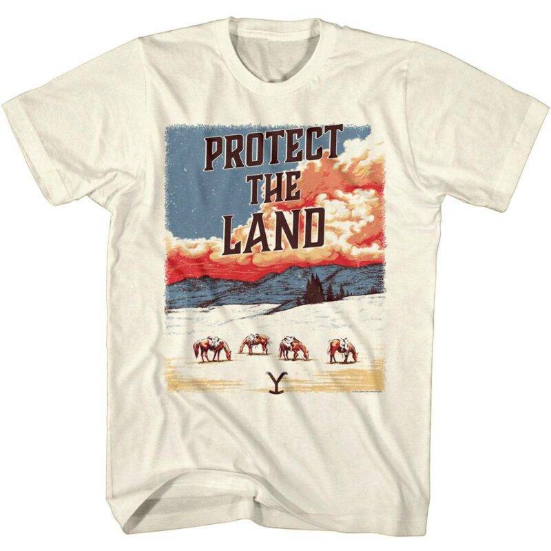 Yellowstone Protect the Land Big Sky Men’s T Shirt