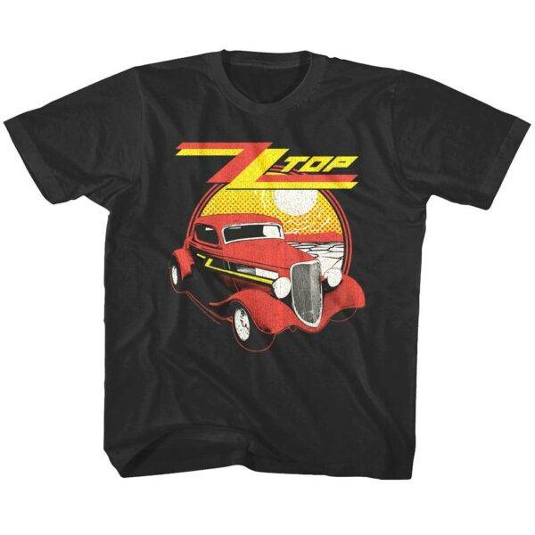 ZZ Top Eliminator Car Kids T Shirt