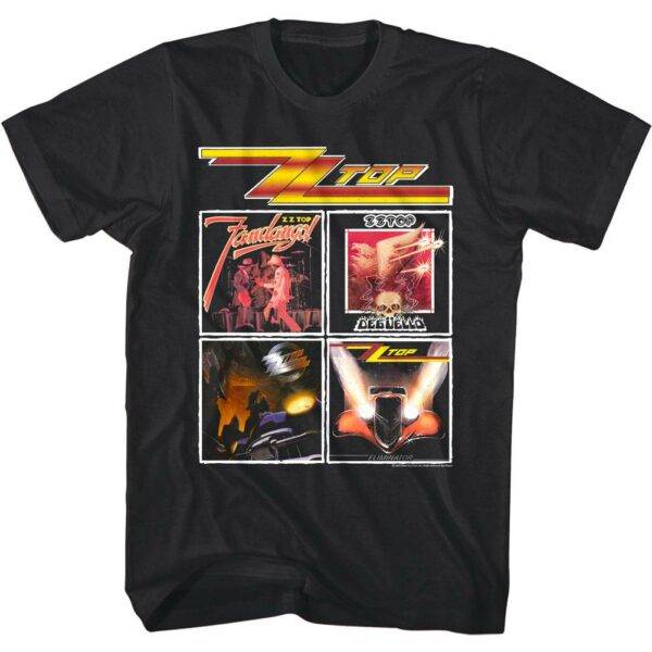 ZZ Top Vintage Eliminator T-Shirt Men's Graphic Rock Band Tees