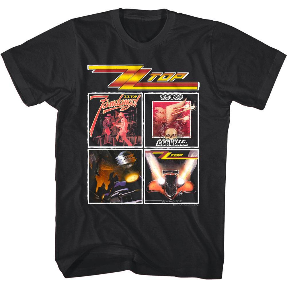 ZZ Top Best Album T-Shirt Men's Graphic Rock Band Tees