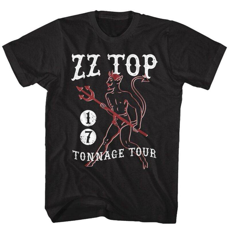 ZZ Top Devil Tonnage Tour 2017 Men’s T Shirt