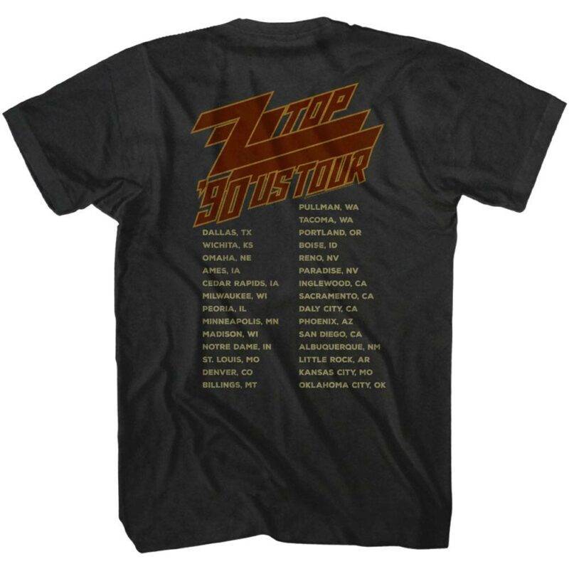 ZZ Top US Tour 1990 Men’s T Shirt