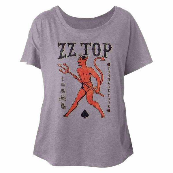 ZZ Top Tonnage Tour Satan Women’s Dolman Top