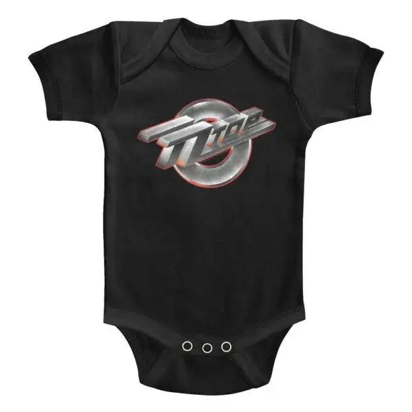 ZZ Top Metallic Logo Baby Onesie