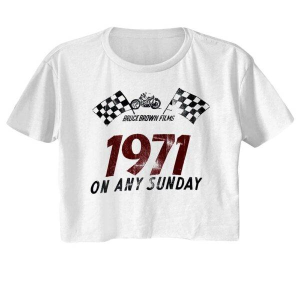 On Any Sunday Checkered Flags 71 Crop Top