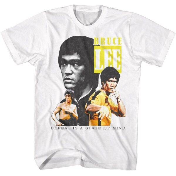 Bruce Lee Triple Threat White Men’s T Shirt