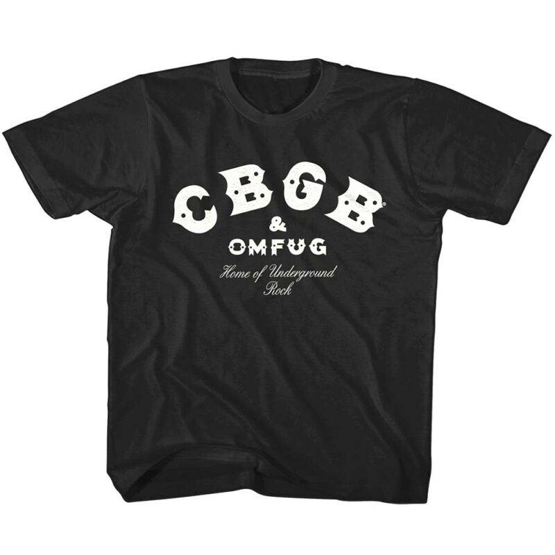 CBGB OMFUG Home of Underground Rock Kids T Shirt