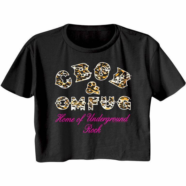 CBGB OMFUG Leopard Women’s Crop T Shirt