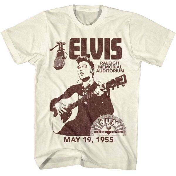 Elvis Presley Raleigh Memorial Auditorium Men’s T Shirt