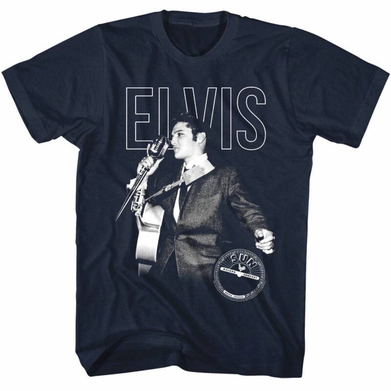 Elvis Presley on the Mic Men’s T Shirt