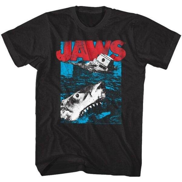 Jaws Great White Shark Attack Men’s T Shirt