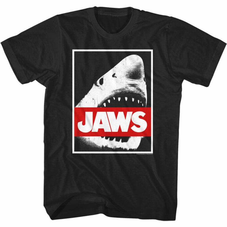 Jaws Shark Obey Parody Men’s T Shirt