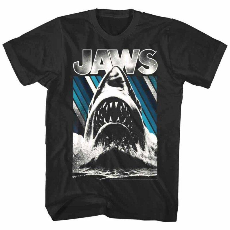 Jaws Retro Stripes Shark Men’s T Shirt