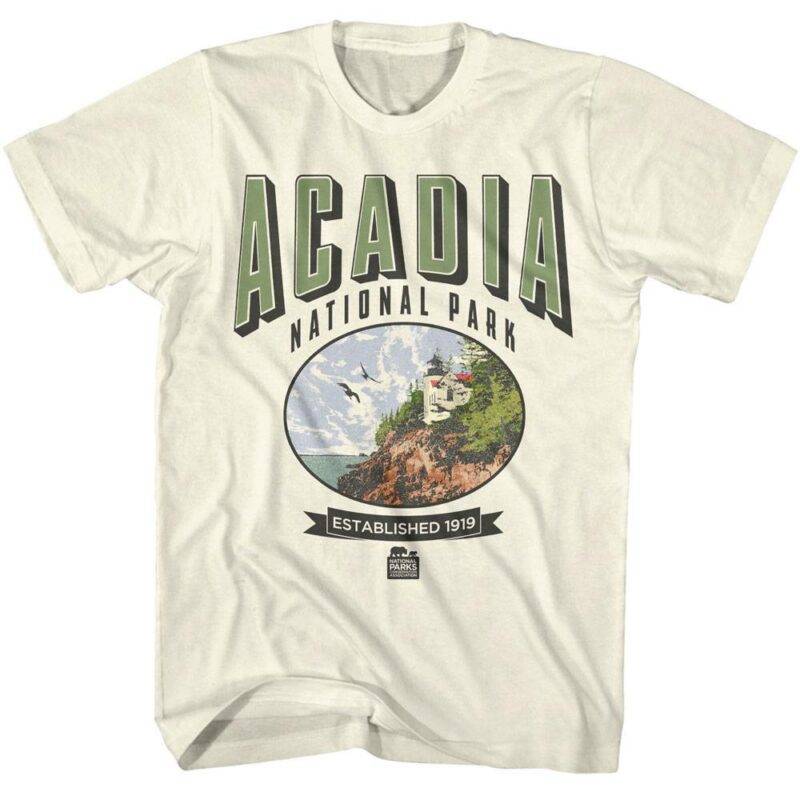 Acadia Bass Harbor Head Lighthouse Men’s T Shirt