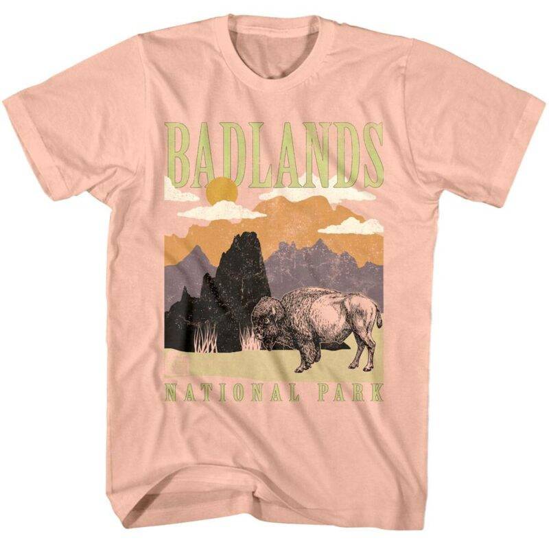 Badlands Bison Men’s Dusk T Shirt