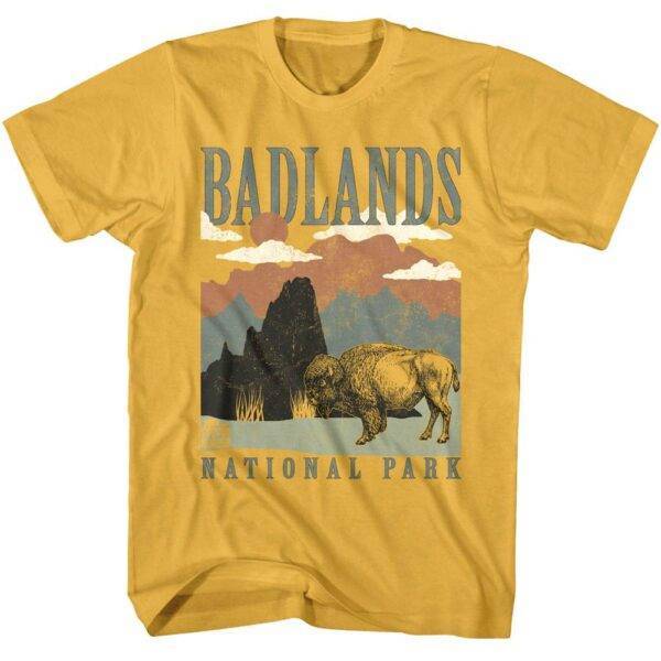 Badlands Bison Men’s Gold T Shirt