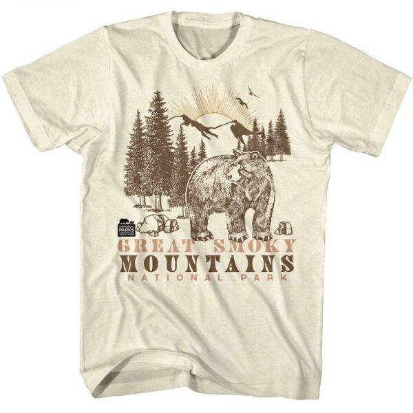 Great Smoky Mountains Bear in the Woods Men’s T Shirt