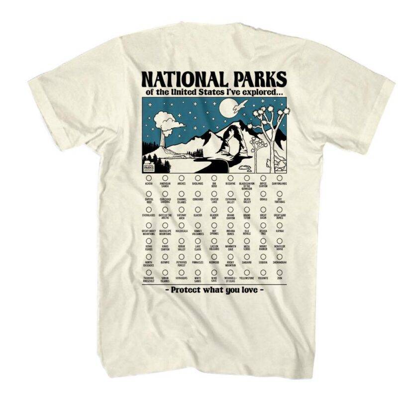 National Parks Exploration Checklist Men’s T Shirt