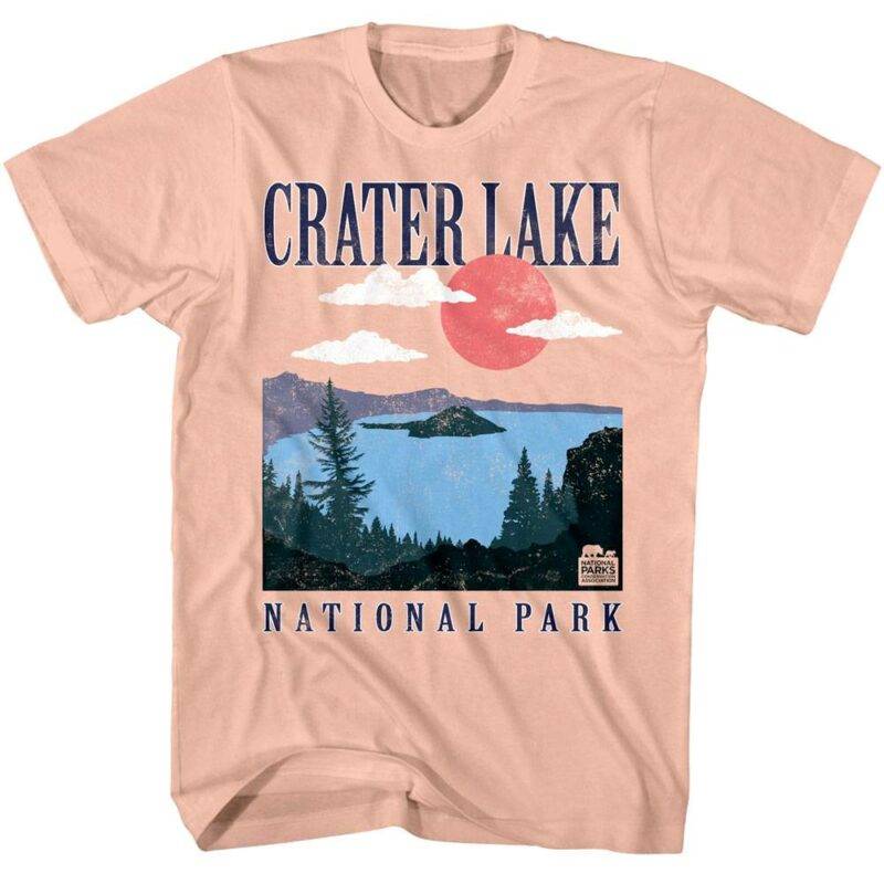 Crater Lake Sunset Men’s T Shirt