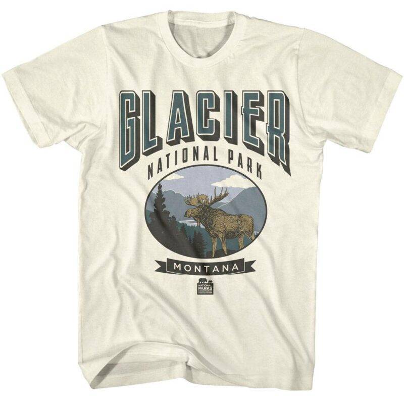 Glacier Park Montana Moose Men’s T Shirt