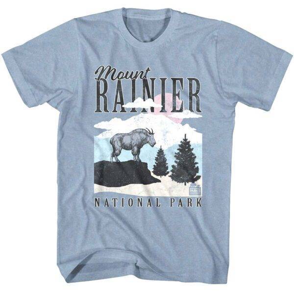 Mount Rainier Mountain Goat Men’s T Shirt