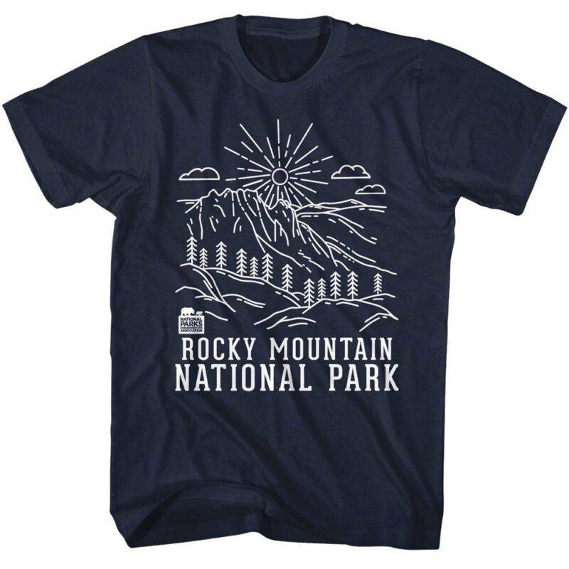 Rocky Mountain National Park Fir Trees Men’s T Shirt