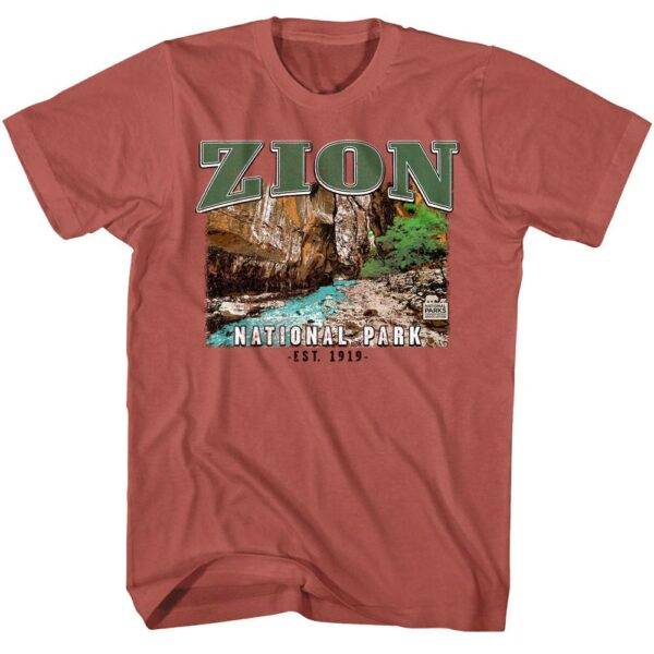 Zion Canyon Narrows Red Stone Men’s T Shirt