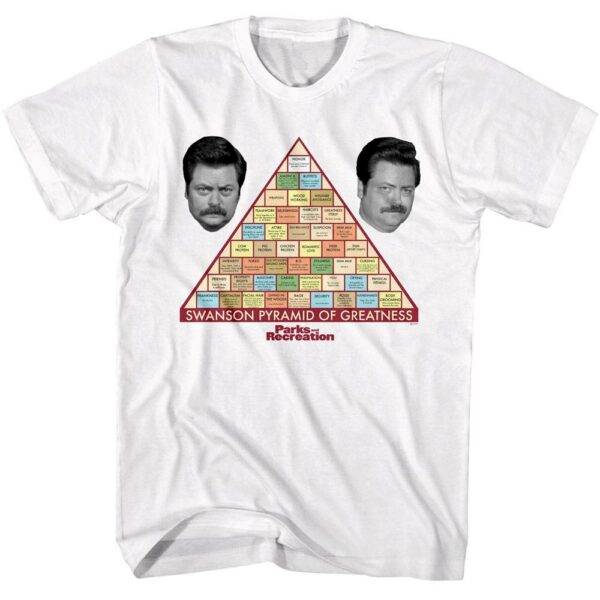 Parks and Recreation Swanson Pyramid of Greatness Men’s T Shirt