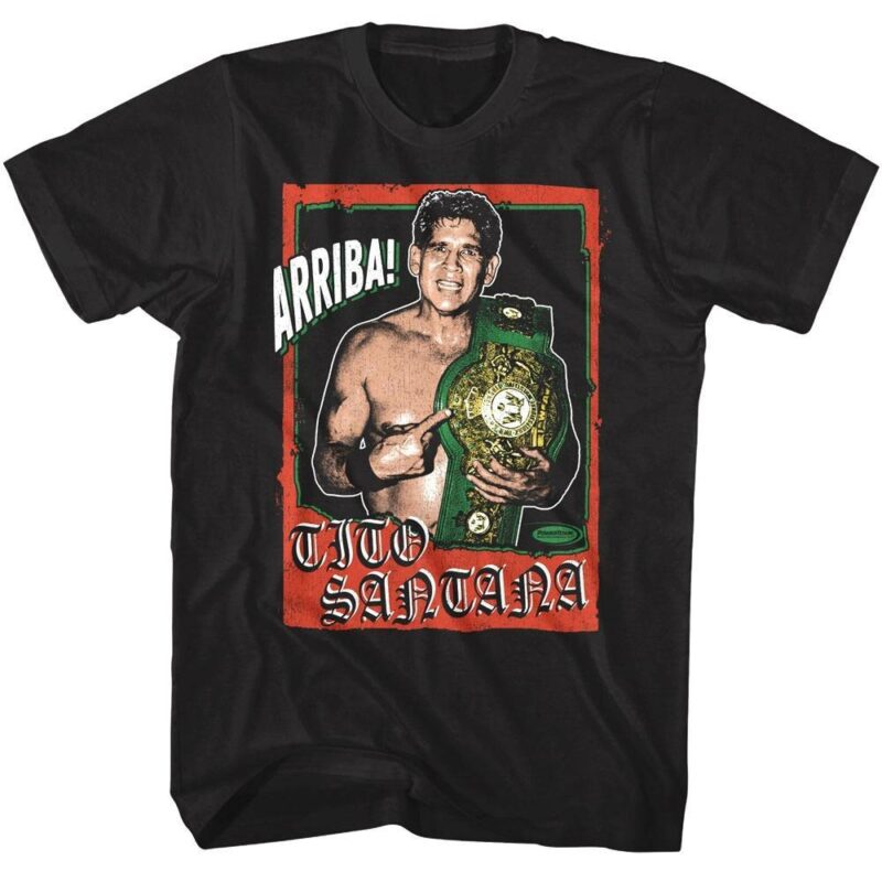 Powertown Tito Santana Championship Belt Men’s T Shirt