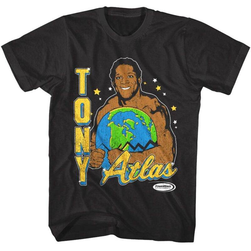 Powertown Tony Atlas Globe Crusher Men’s T Shirt