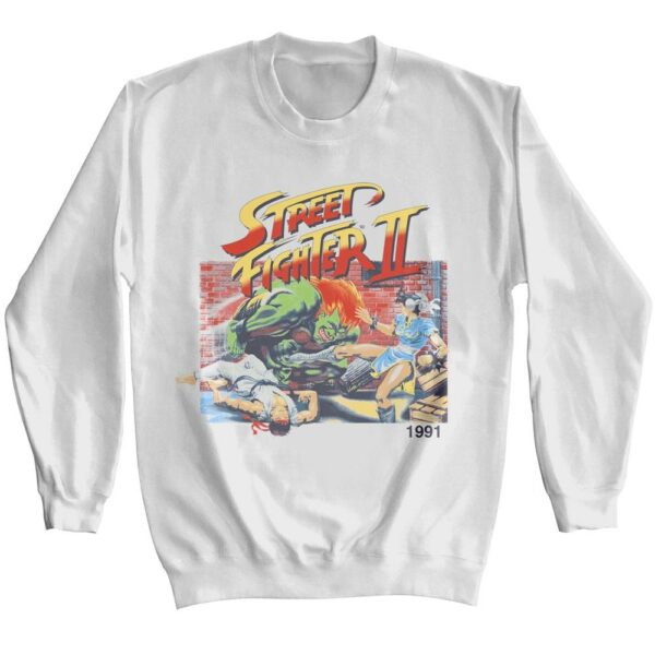 Street Fighter 2 1991 Poster Sweater