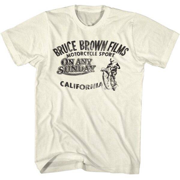 Bruce Brown Films Motorcycle Sport Men’s T Shirt