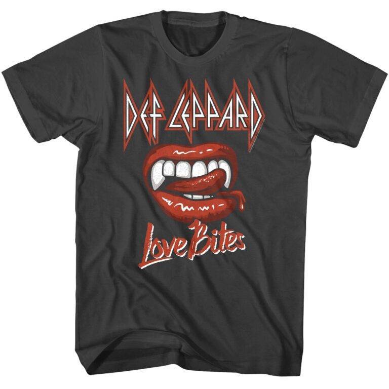 Def Leppard Love Bites Lips Men’s T Shirt