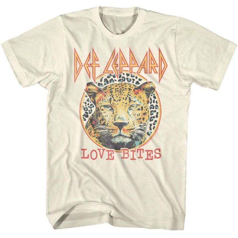 Def Leppard Love Bites Chill Leopard Men’s T Shirt