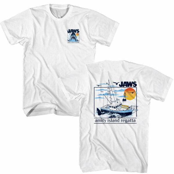 Jaws Amity Island Regatta Sunrise Men’s T Shirt