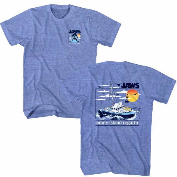 Jaws Amity Island Regatta Sunset Men’s T Shirt