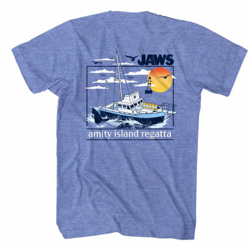 Jaws Amity Island Regatta Sunset Men’s T Shirt