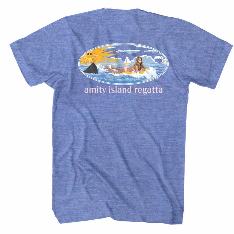 Jaws Amity Island Regatta Cartoon Men’s T Shirt