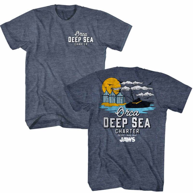 Jaws Orca Deep Sea Charter Men’s T Shirt