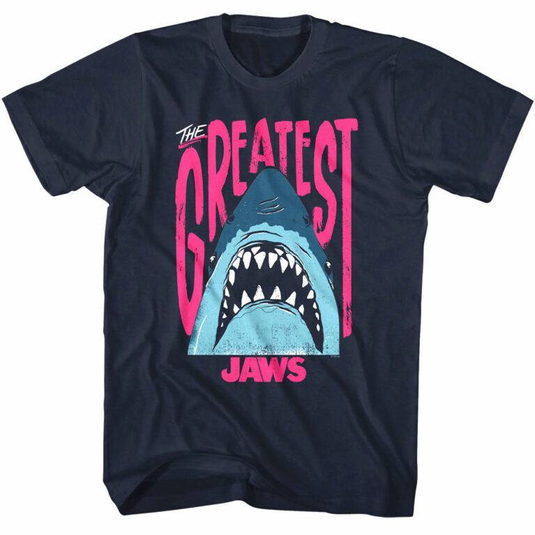 Jaws The Greatest Shark Men’s Navy T Shirt