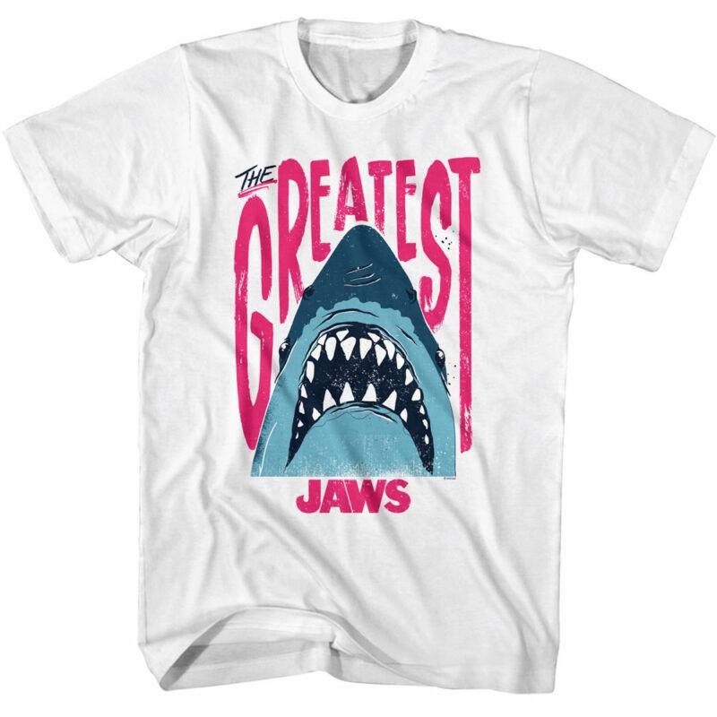 Jaws The Greatest Shark Men’s White T Shirt