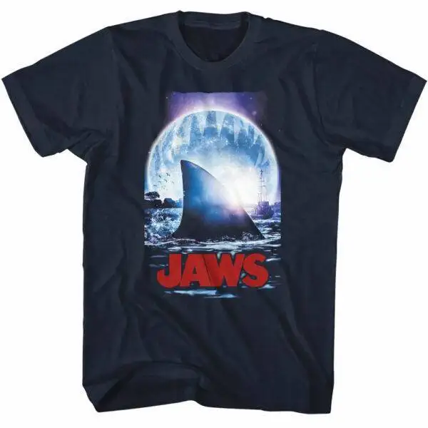 Jaws Moonlight Shark Fin Men’s T Shirt