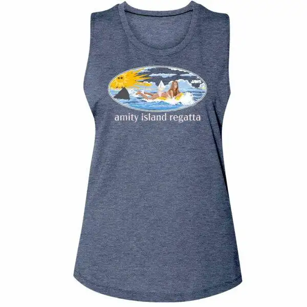 Jaws Amity Island Regatta Postcard Women’s Tank