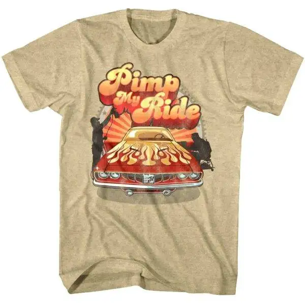 Pimp My Ride Flaming Car Men’s T Shirt